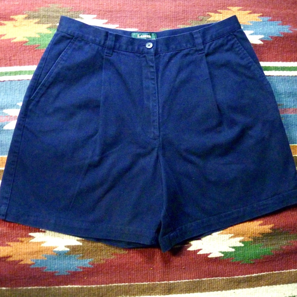 VINTAGE Lauren ‘Ralph Lauren’ Navy Blue Shorts Women's 12 Petite